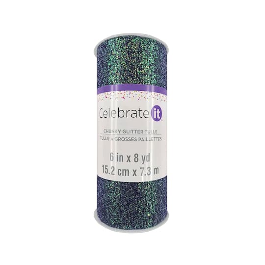 6" x 8yd. Iridescent Chunky Glitter Tulle by Celebrate It™